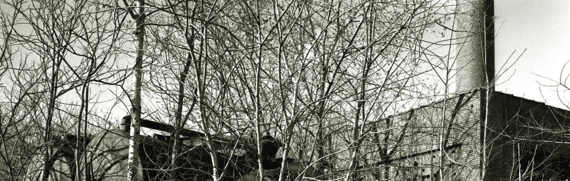a black and white image of the abandoned ATP site