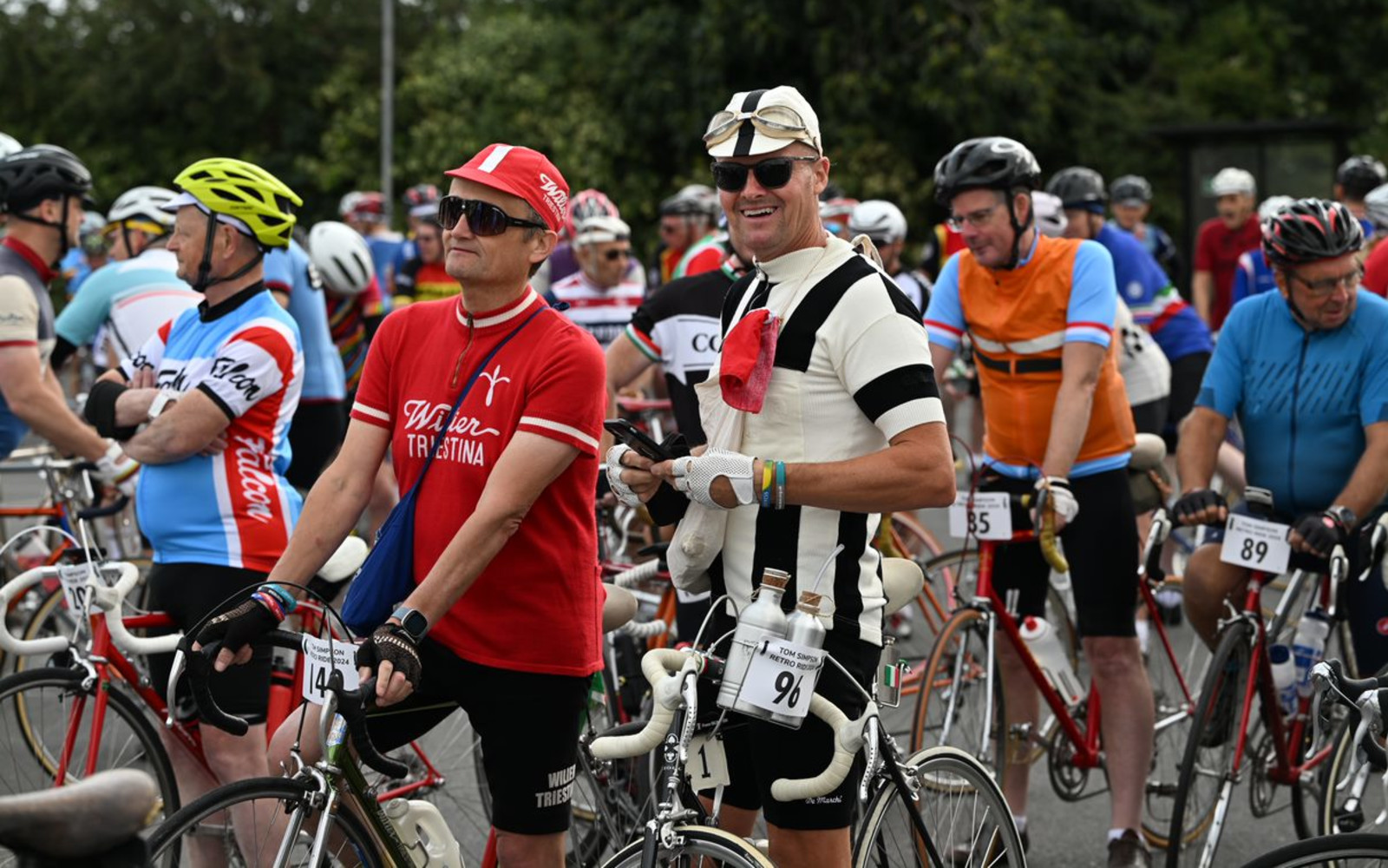 Image of riders before the ride at the 2024 festival