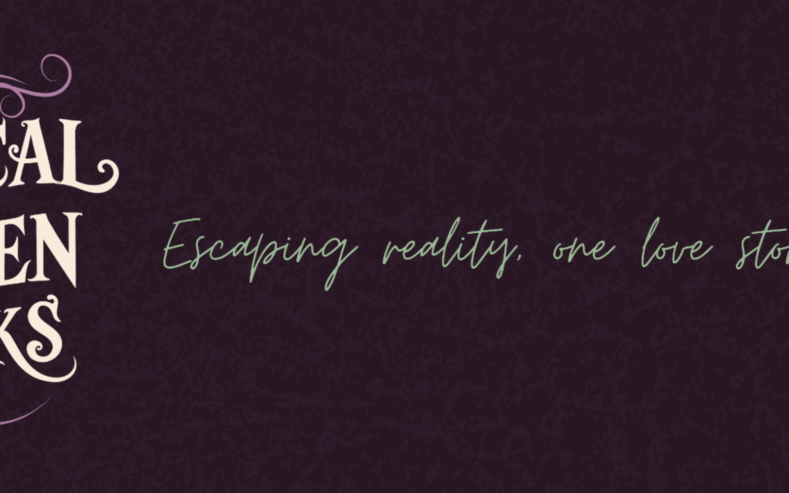 MAGICAL MAIDEN BOOKS LOGO INCLUDING THE TEXT 'ESCAPING REALITY ONE LOVE STORY AT A TIME'