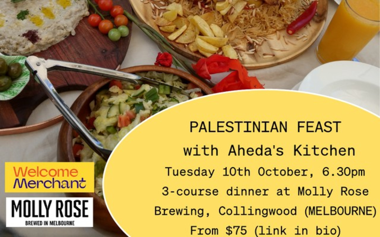 PALESTINIAN FEAST FOR GOOD  with Aheda's Kitchen