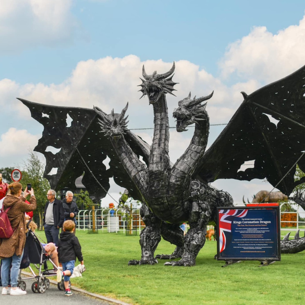 Coronation Dragon Sculpture At The British Ironwork Centre