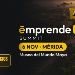 ēmprende IA Summit Mérida, 6 de noviembre en el Museo del Mundo Maya. Boleto $450 MXN, quedan solo 200 lugares.