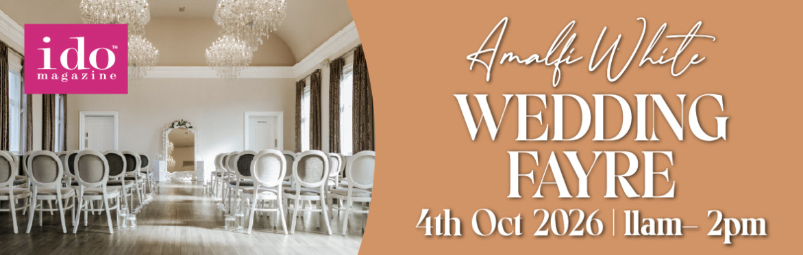 Amalfi White wedding fayre graphic 4th october 2026