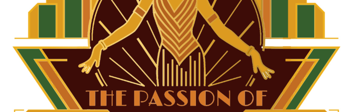 Art Deco logo featuring the silhouette of a young woman, and the words, "The Passion of Miss de Marco, Unemployed Stenographer"