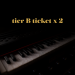 a harmonium keyboard, with the name of the gift voucher on it (tier b ticket x 2)