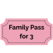 Exhibition Family Pass for 3:  1 adult and 2 children under 15 image