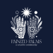 Painted Palms Logo - Blue Background