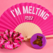 Hot Girl Brunch Bundle (Paper Hand Fan + Scrunchie + Button + Hangover Relief tablet) image