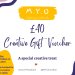 £40 creative gift voucher classes M.Y.O