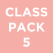 square graphic with pink background and white text reading "CLASS PACK 10"