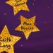 Image shows a medium gold star with name in black text