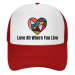 D&I Heart Trucker hat - Red image
