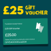 The words '£25 gift voucher' above an image of a gift voucher