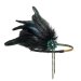 Headpiece with green and beautiful rhinestones.