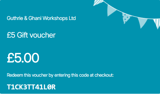 £5 Workshop Gift voucher image