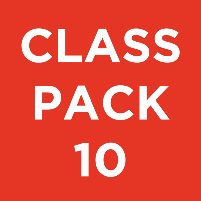 square graphic with red background and white text reading "CLASS PACK 10"