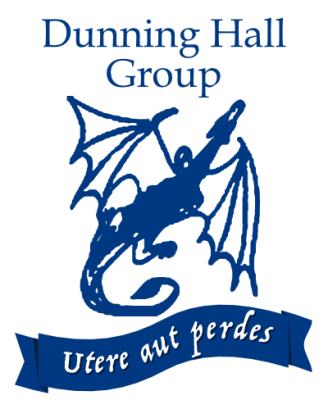 Dunning Hall dragon logo with motto Utere aut perdes (Use it or lose it)