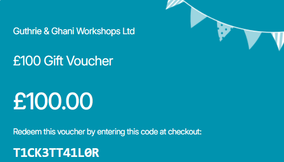 £100 Workshop Gift Voucher image