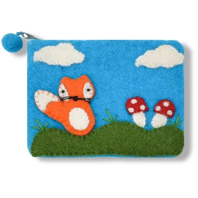 100% wool handcrafted coin purse image