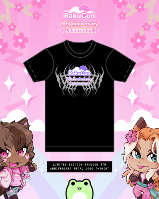 RakuCon 5th Anniviversary Metal Logo T-Shirt image