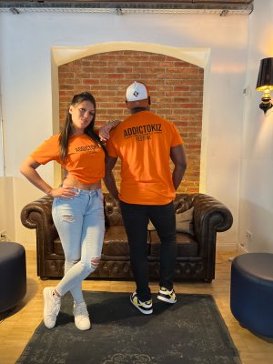 AddictoKiz T-Shirt - SIZE L - ORANGE - UNISEX