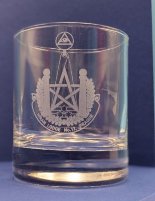 Hiram Lodge whisky glass (single) image