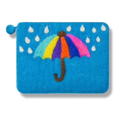 100% wool handcrafted coin purse image
