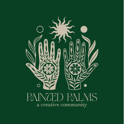 Painted Palms Logo - Green Background