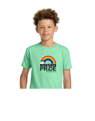 T-shirt: Daybreak Pride, mint green - youth image
