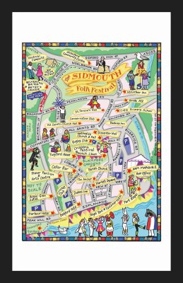 Festival Map Tea Towel image