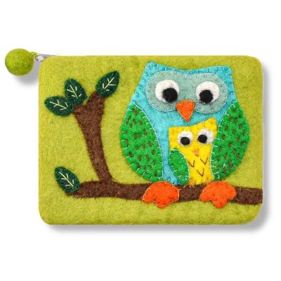 100% wool handcrafted coin purse image