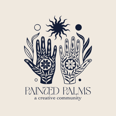 Painted Palms Logo - Blue