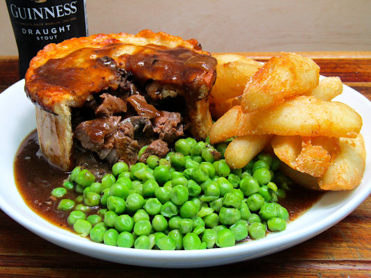 pie and chips