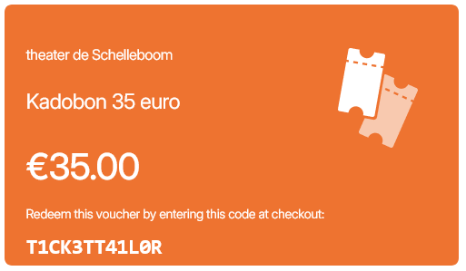 Schelleboom Theatertegoed 35 euro image