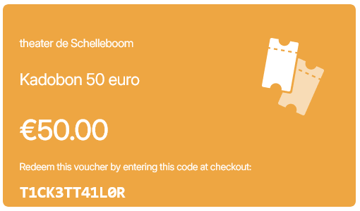 Schelleboom Theatertegoed 50 euro image