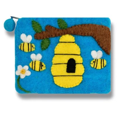 100% wool handcrafted coin purse image