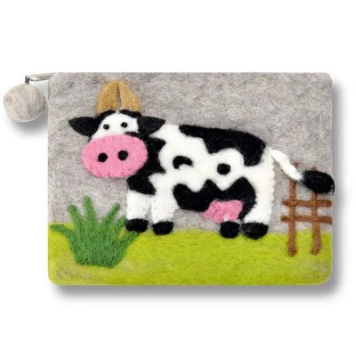 100% wool handcrafted coin purse image