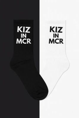 Kiz In MCR Dance Socks - Classic Logo – Black / White