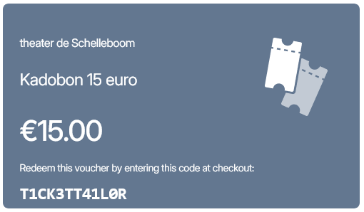 Schelleboom Theatertegoed 15 euro image