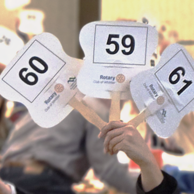 QuarterMania: Your Logo or Name on all Paddles (limit 2) image