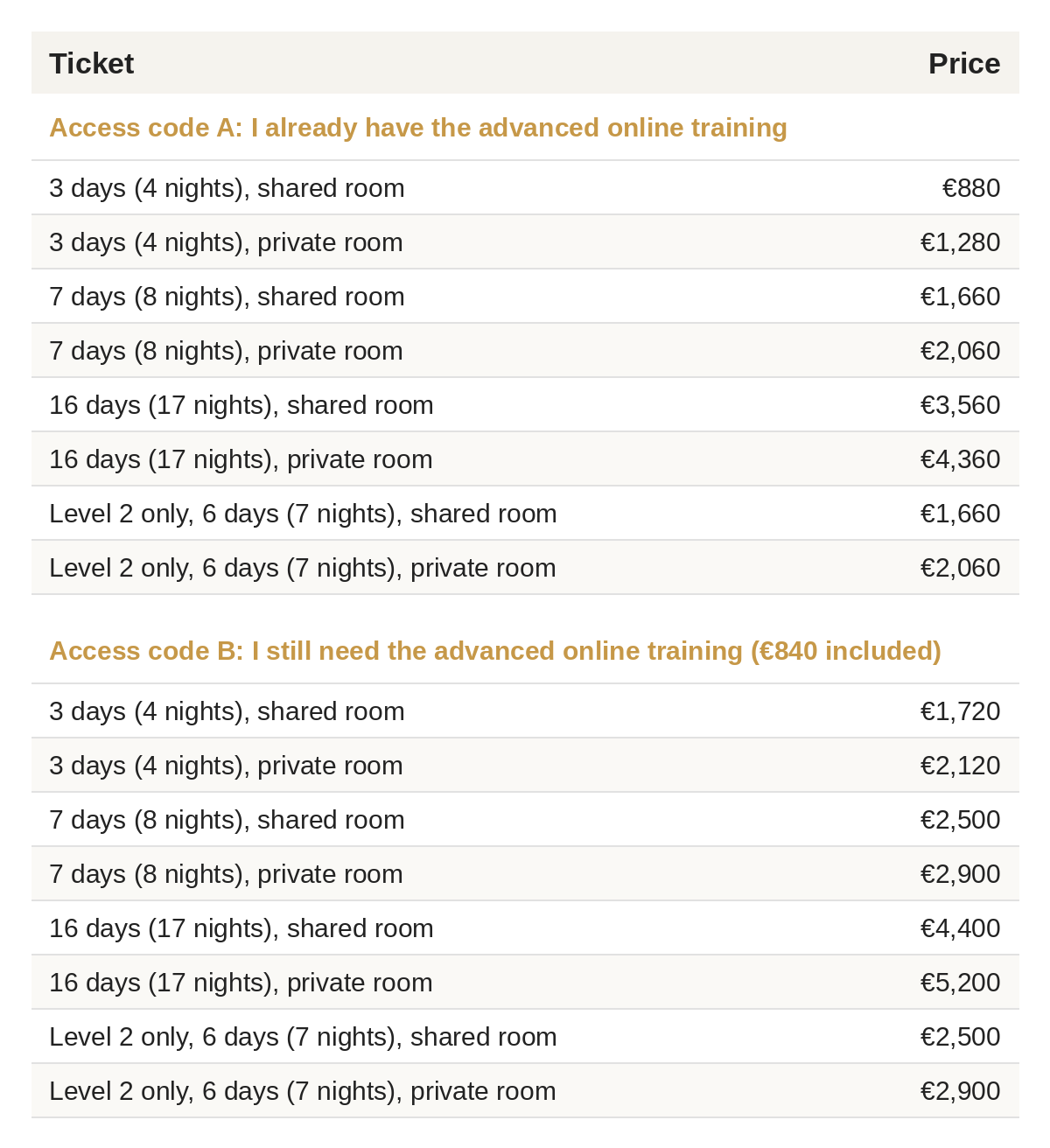 Bali 2027 tickets and prices