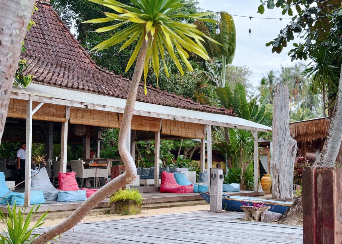 The beach deck