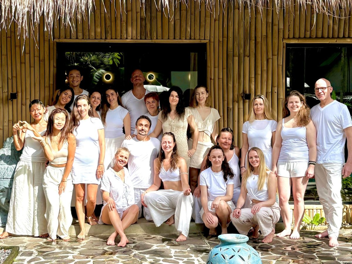 The group at the entrance