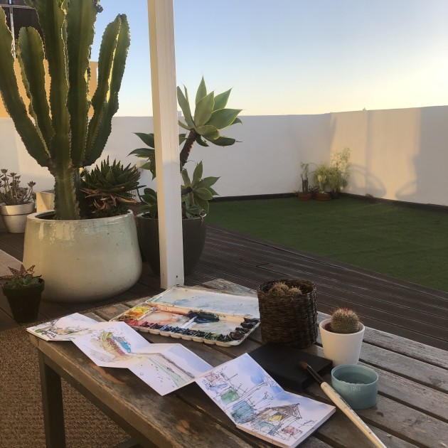 A rooftop in Olhao