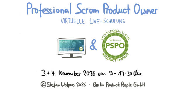 Professional Scrum Product Owner Schulung mit PSPO I-Zertifikat — 3. und 4. November 2026 - Berlin-Product-People.com