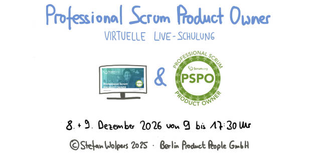Professional Scrum Product Owner Schulung mit PSPO I-Zertifikat — 8. und 9. Dezember 2026 - Berlin-Product-People.com