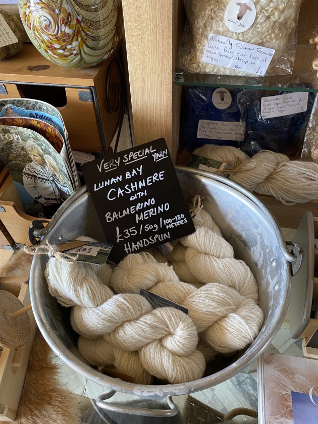 Scottish Cashmere yarn available in the Goat in Garment shop
