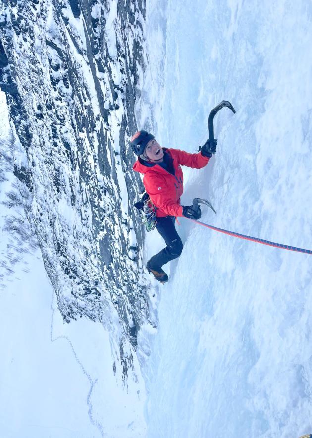 Katie Keeley Ice climbing
