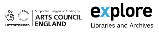 Two logos are shown. The first is Arts Council England with a pointing hand and