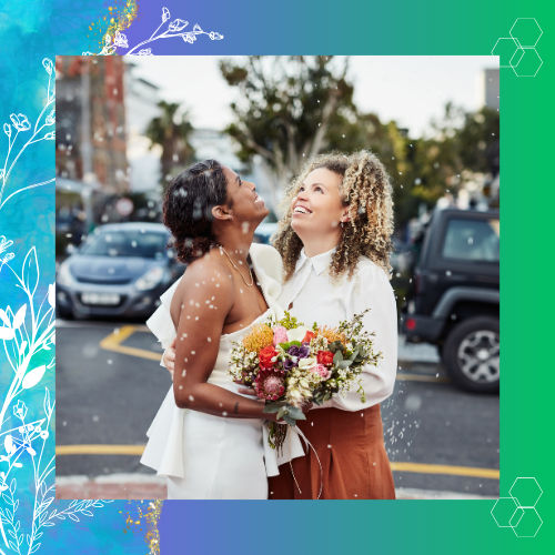 Brides Groom Wedding Gay Couple Lesbian Ceremony Venue Space Gown Portland
